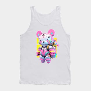 AKBLM - AYASHII 怪しい SUSPECIOUSE MECHA KUMA | COLORFUL FUTURISTIC CYBER ANIME CHARACTER Tank Top